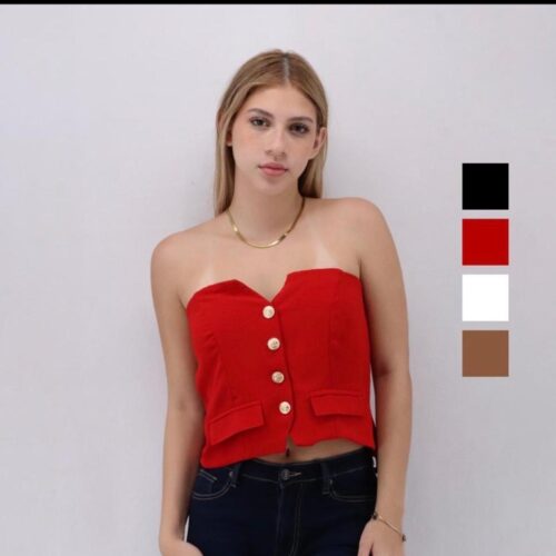 Blusas corset de botones 1950