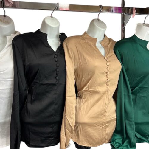 Blusas finas de satín 6401