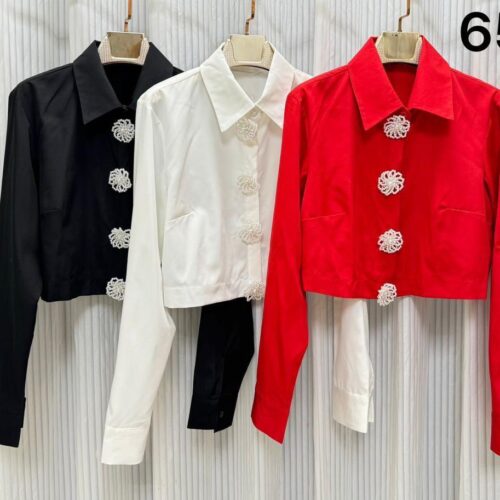 Blusas botones de flor 6575