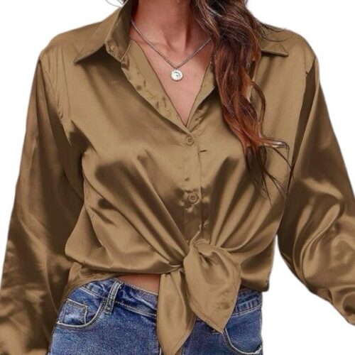Blusas satinada de chongo 6124