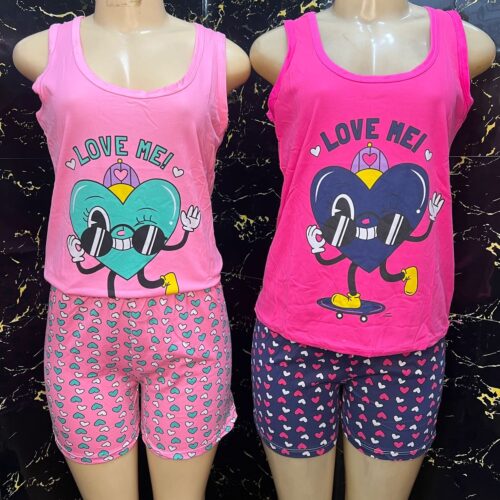 Pijamas de corazon short
