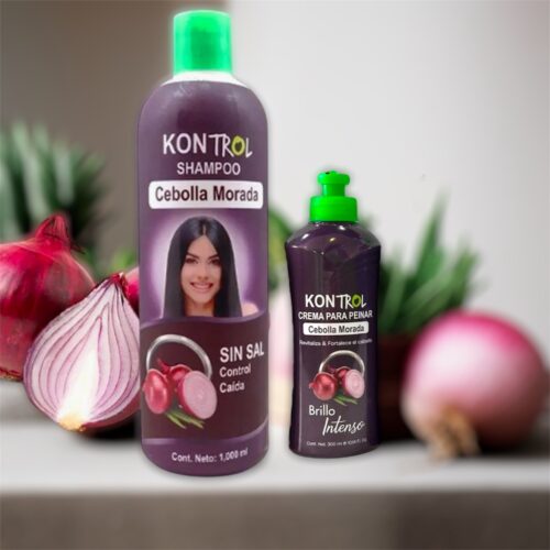 Combo de champú + crema de cebolla control caída