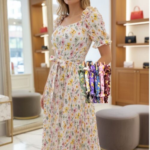 Vestido de mariposa plisado
