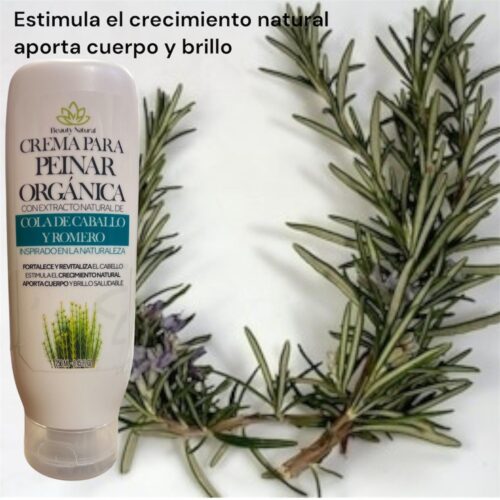 Crema de peinar de cola de caballo y romero