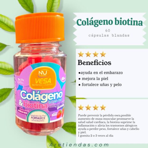 Colageno y biotina en gomita