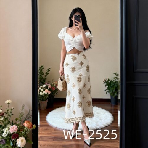 Traje de falda manta