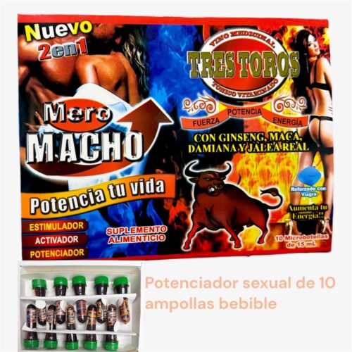 Mero macho pontenciador sexual en ampolla