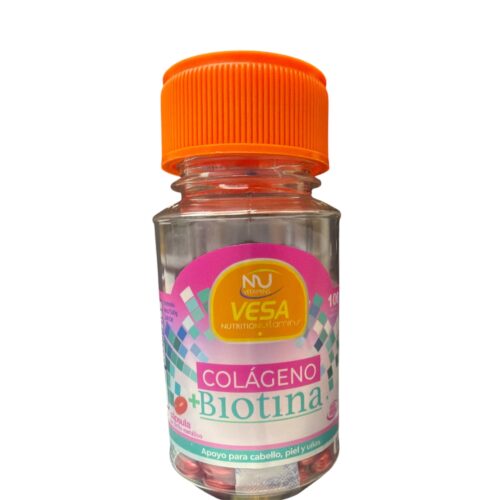 Colágeno biotina en cápsula de gel